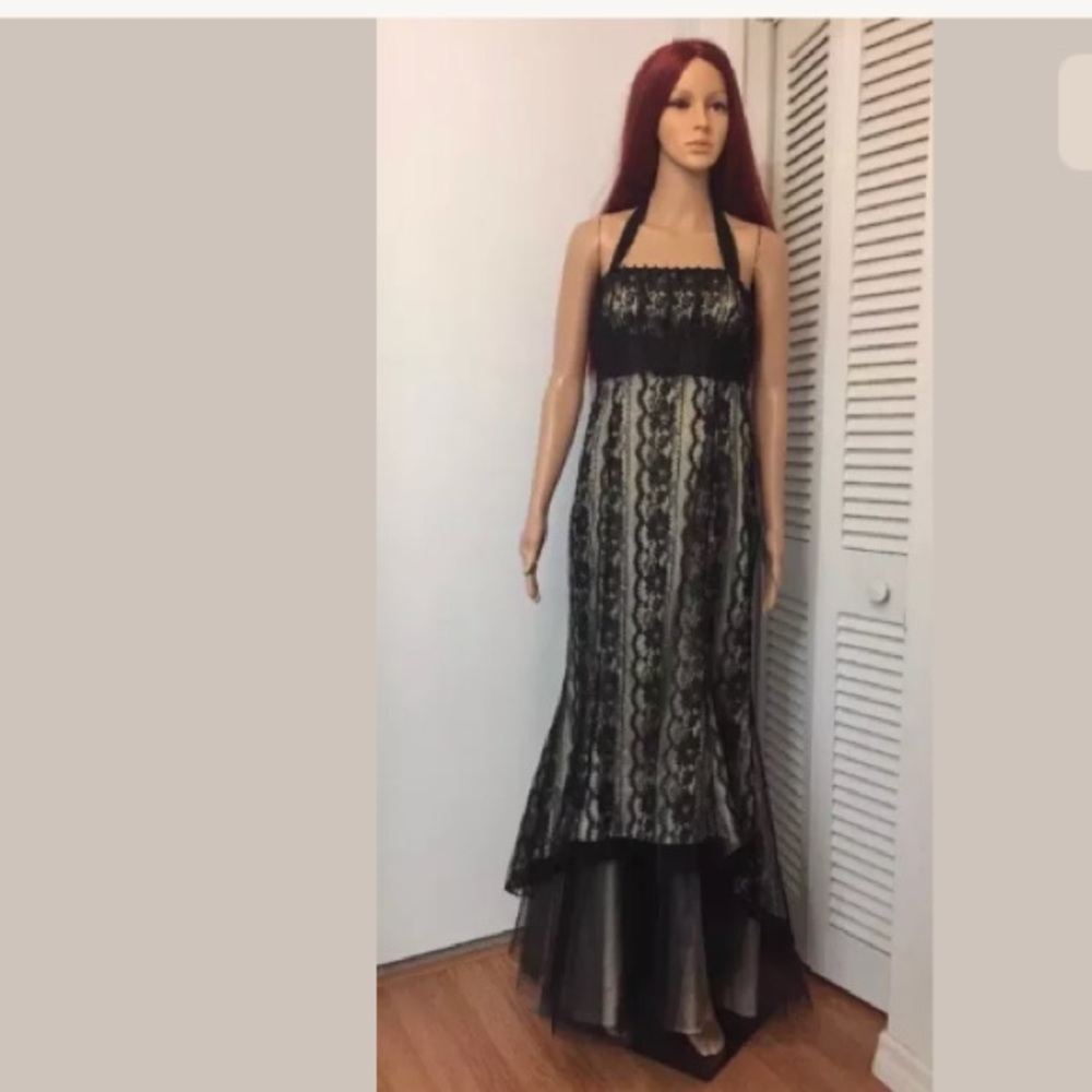 Stunning black and tie dress size 8 - Picture 3 of 9